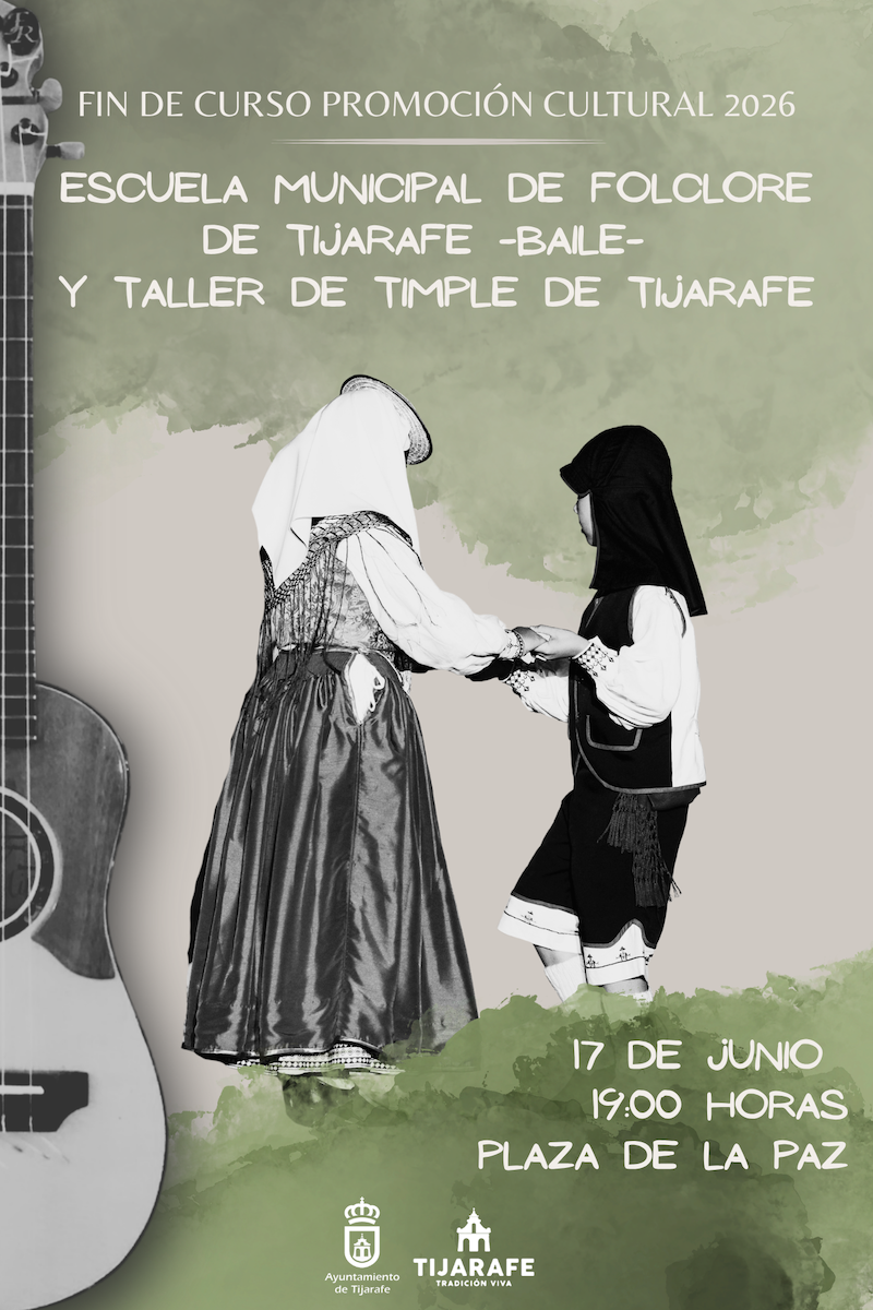 Fin de curso promoción cultural: aula municipal de Folclore de Tijarafe -baile- y Taller de timple de Tijarafe