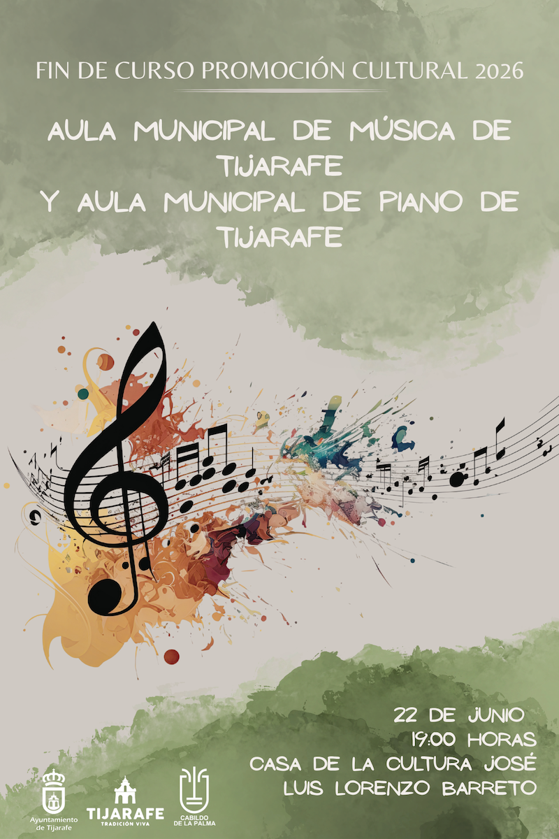 Fin de curso promoción cultural: aula municipal de música de Tijarafe y Aula municipal de piano de Tijarafe