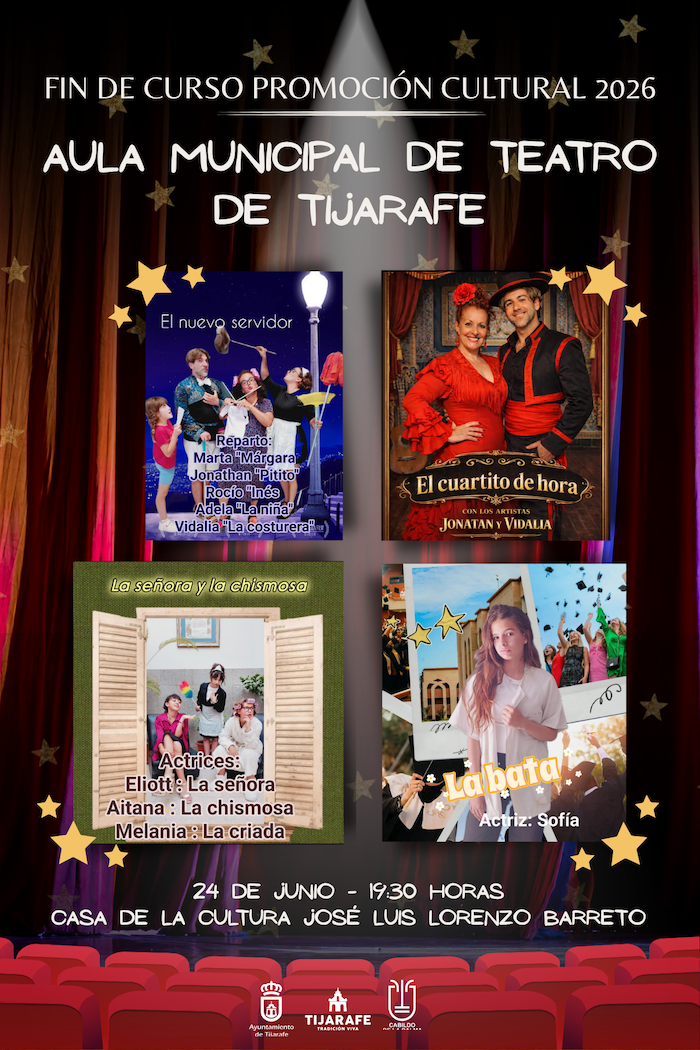 Fin de curso promoción cultural: aula municipal de teatro de Tijarafe